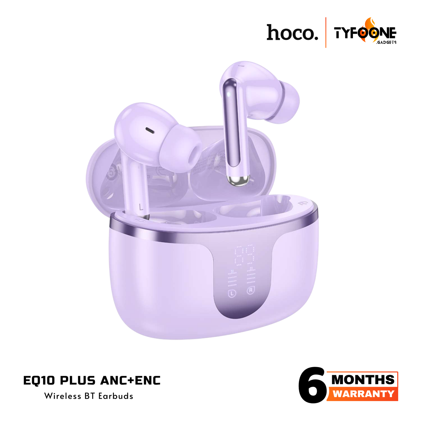 Hoco EQ10 Plus ANC+ENC Wireless Earbuds